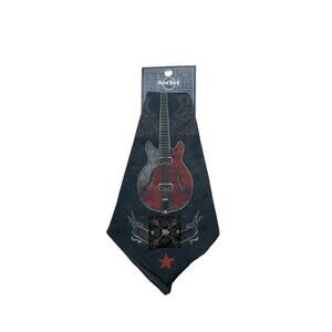 Bandana Hard Rock Cafe 50th Anniversary Guitar NWT Black Rock Collectible Cotton